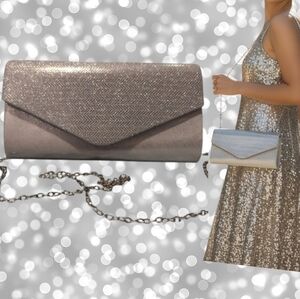 🔥$5 Bundled🔥Silver Sparkly Holiday New Year's Party Clutch